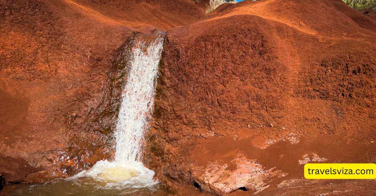 Exploring the Captivating Red Dirt Falls in Kauai's Waimea Canyon